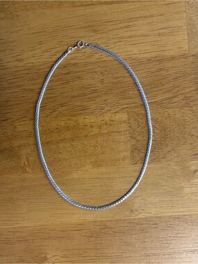 Sterling Silver Snake Chain Choker Necklace
